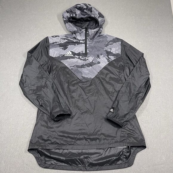 adidas Jacket Mens Large Black Tango ADV Piste G Windbreaker Arctic Camo Soccer - Picture 1 of 13